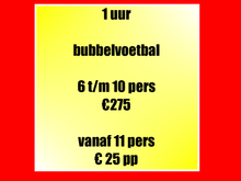 1 uur bubbelvoetbal